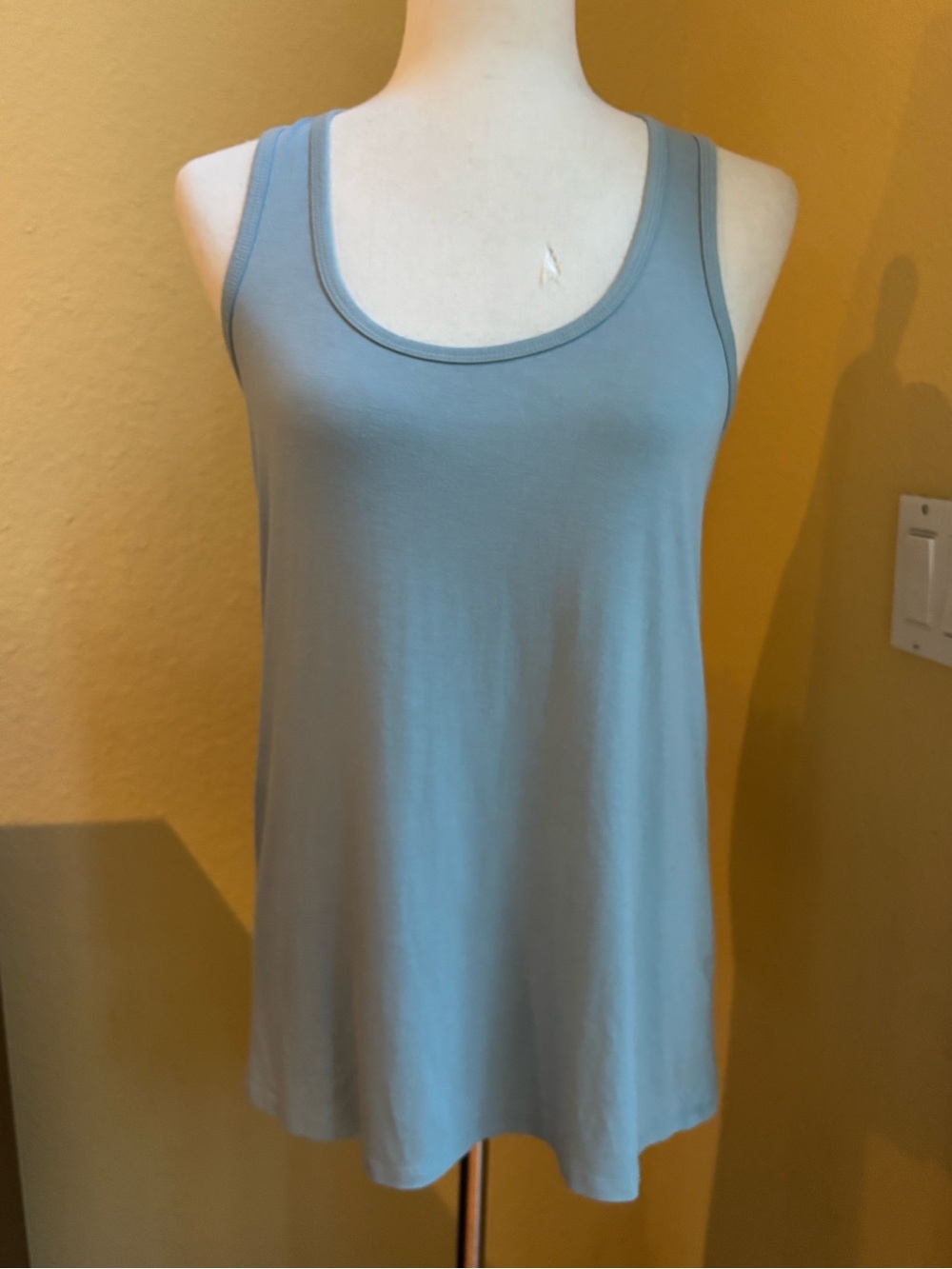 Free fly Classic Scoop Neck Women's bamboo Tank Top in seafoam green. Medium